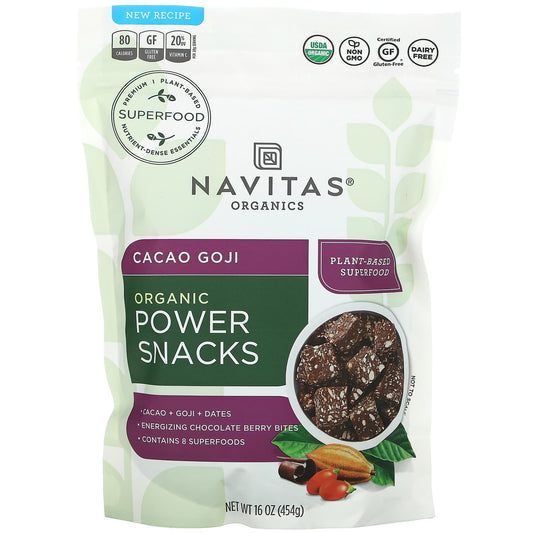 Navitas Organics-Organic Power Snacks-Cacao Goji-16 oz (454 g)