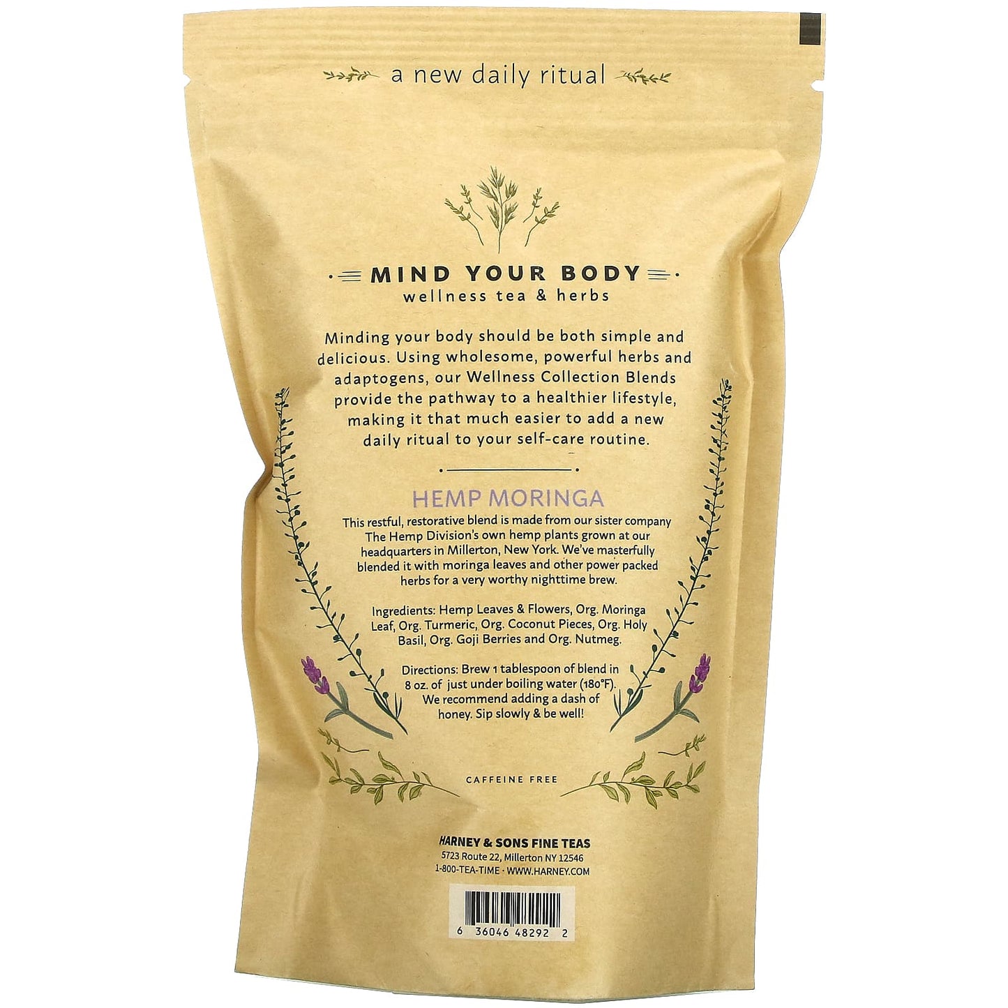 Harney & Sons, Hemp Moringa, Deep Sleep, Wellness Tea & Herbs, 10 oz (283 g)