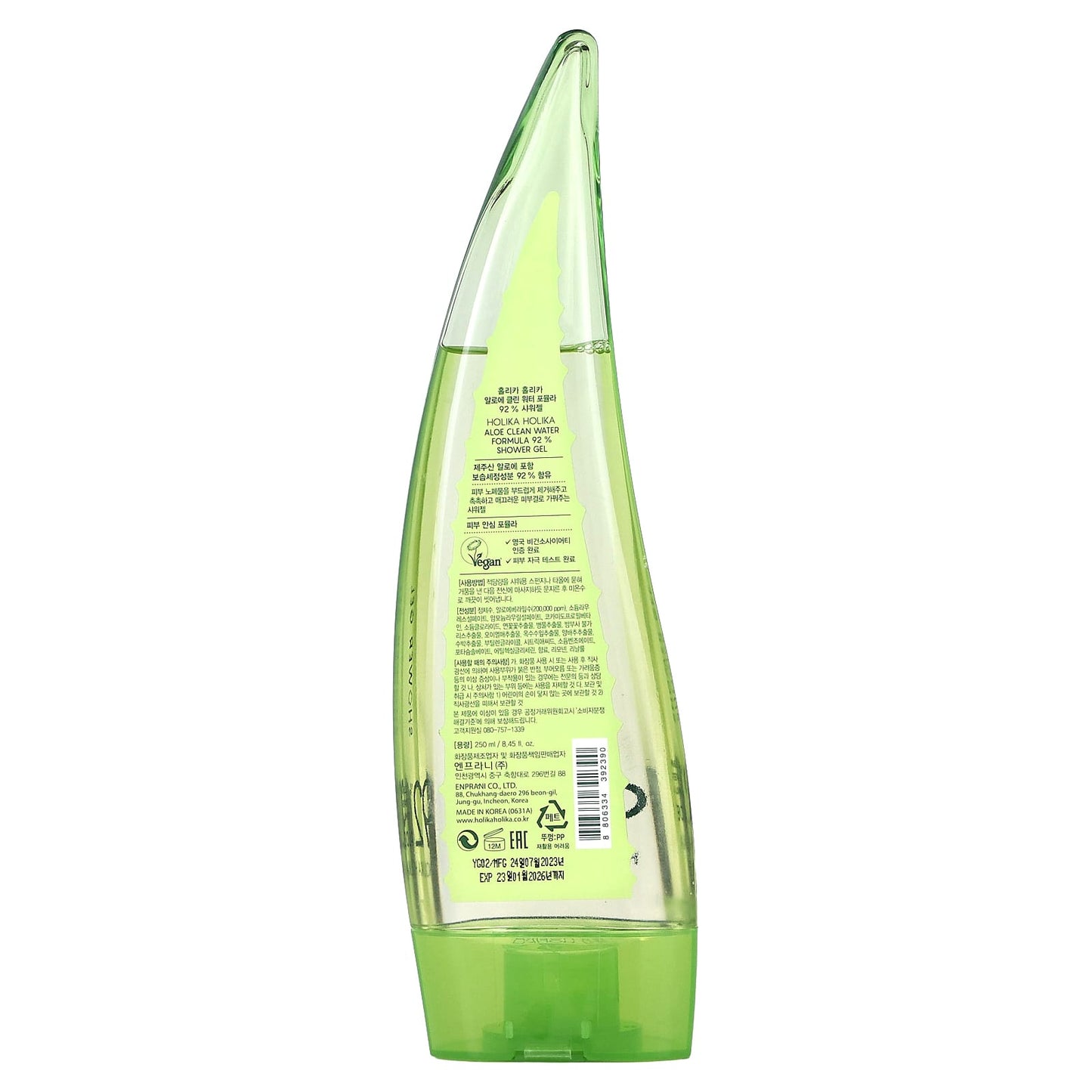 Holika Holika, Shower Gel, Aloe Clean Water Formula 92%, 8.45 fl oz (250 ml)