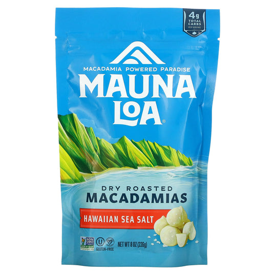 Mauna Loa-Dry Roasted Macadamias-Hawaiian Sea Salt-8 oz (226 g)