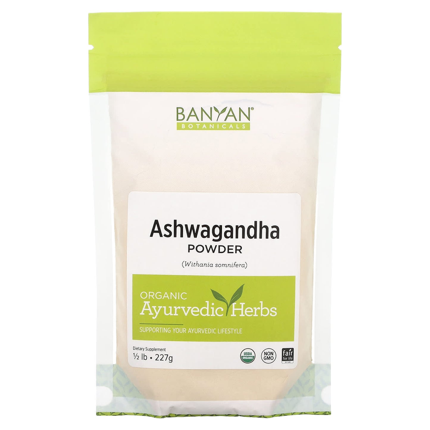 Banyan Botanicals-Ashwagandha Powder-0.5 g lb (227 g)