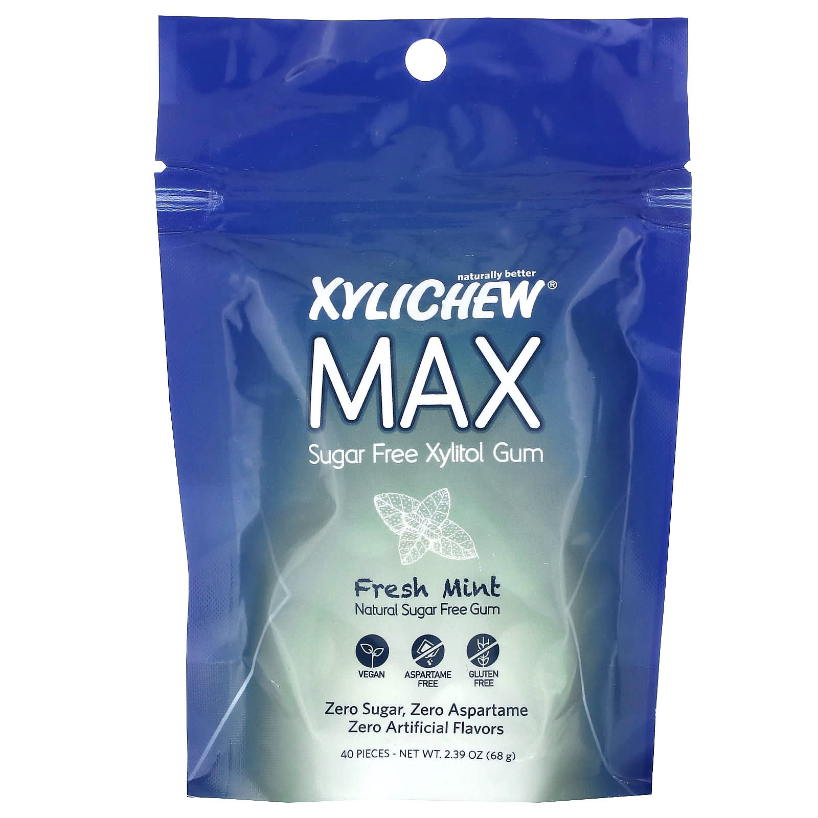 XyliDENT-Xylichew-Max-Fresh Mint-40 Pieces-2.39 oz (68 g)