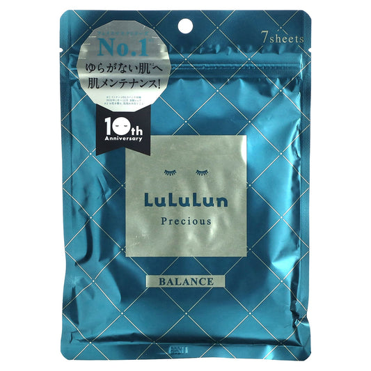 Lululun-Precious-Beauty Face Mask-Balance Green 4KS-7 Sheets-3.65 fl oz (108 ml)