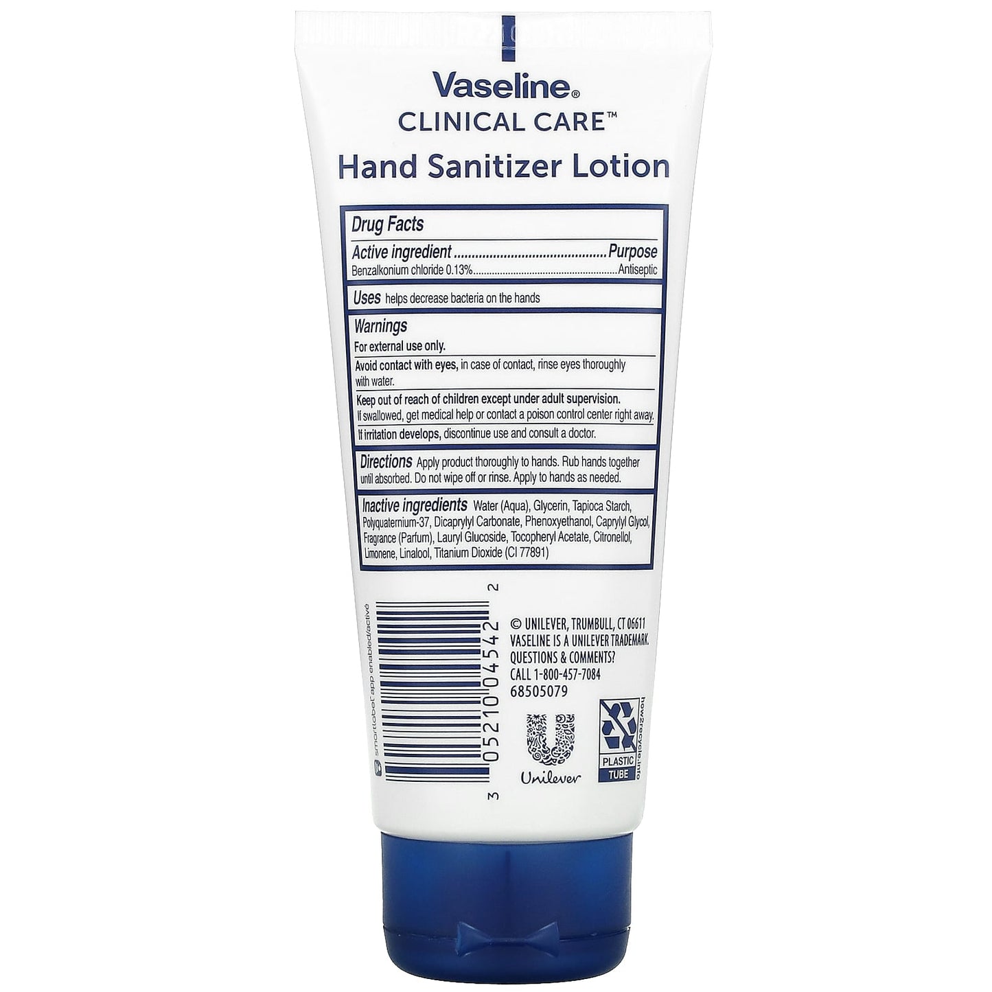 Vaseline, Clinical Care, Hand Sanitizer Lotion, 3 fl oz (88.5 ml)