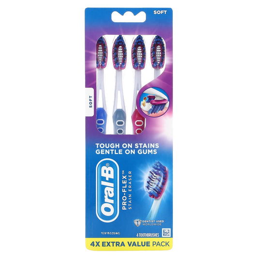 Oral-B-Pro-Flex Toothbrushes-Soft-4  Toothbrushes