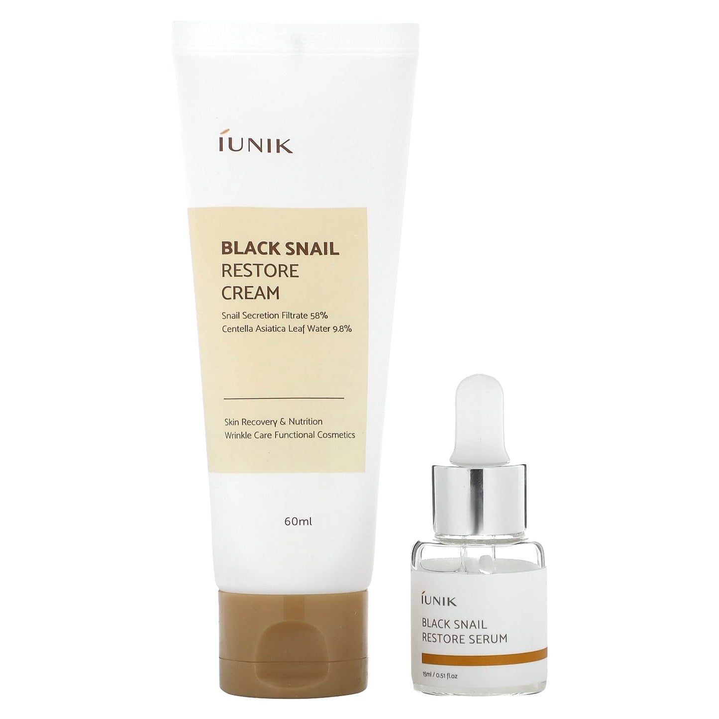 iUNIK-Black Snail Edition Skin Care Set-Cream & Mini Serum-2 Piece Set