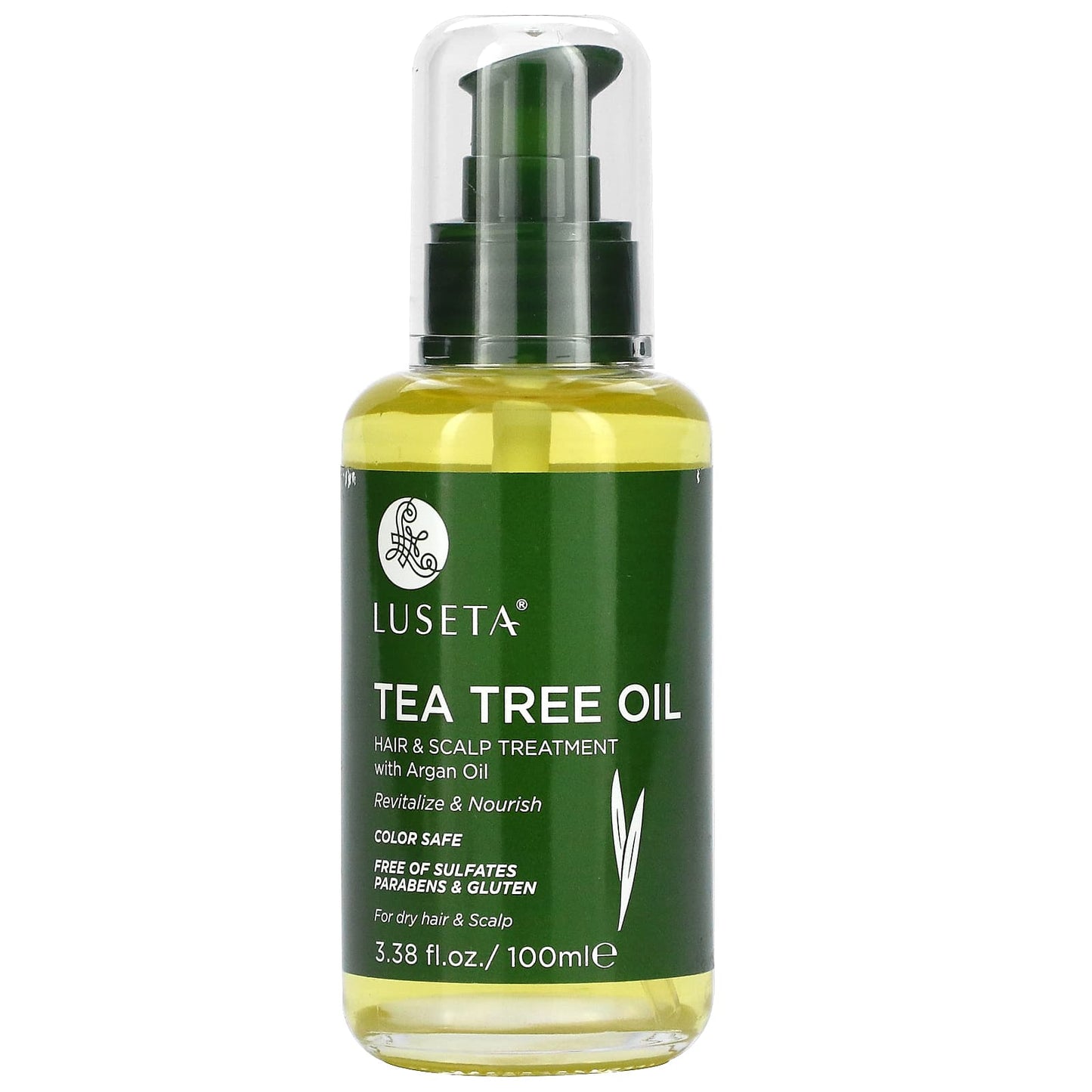 Luseta Beauty-Tea Tree Oil-Hair & Scalp Treatment With Argan Oil-3.38 fl oz (100 ml)