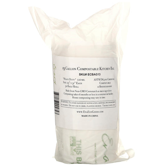 Earth's Natural Alternative-13 Gallon Compostable Kitchen Trash Bags-30 Bags