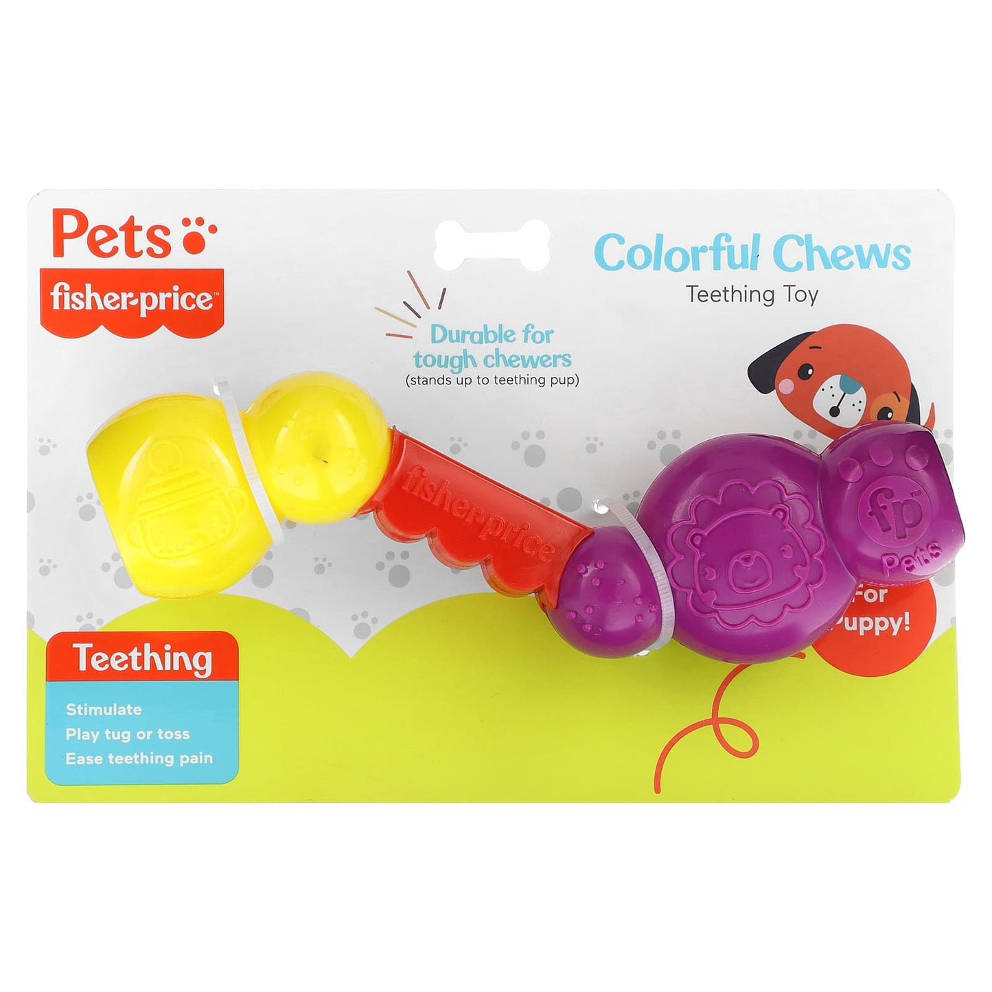 Fisher-Price-Pets-Colorful Chews-Teething Toy-For Puppy-1 Chew Toy