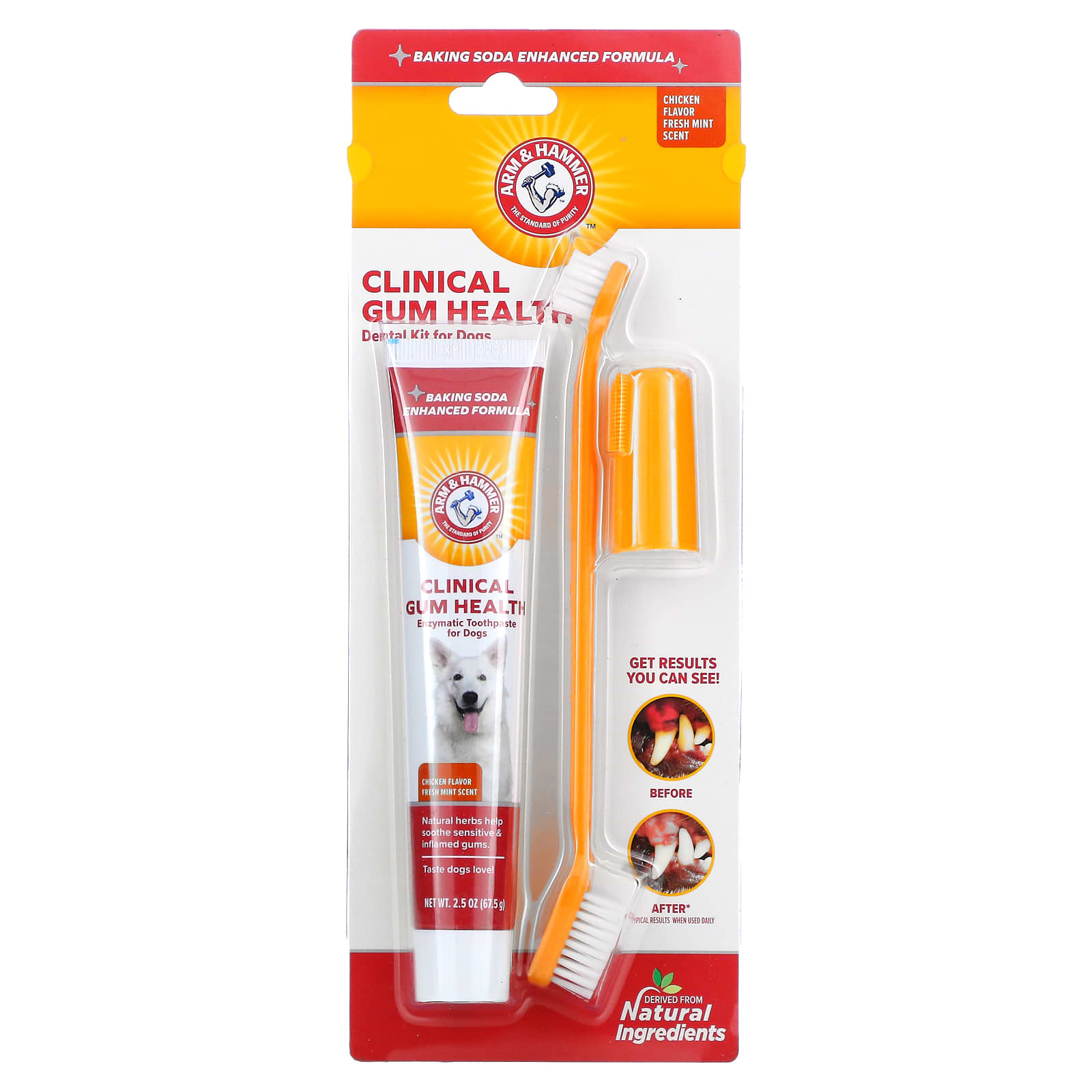 Arm & Hammer-Clinical Gum Health-Dental Kit for Dogs-Chicken-3 Piece Kit