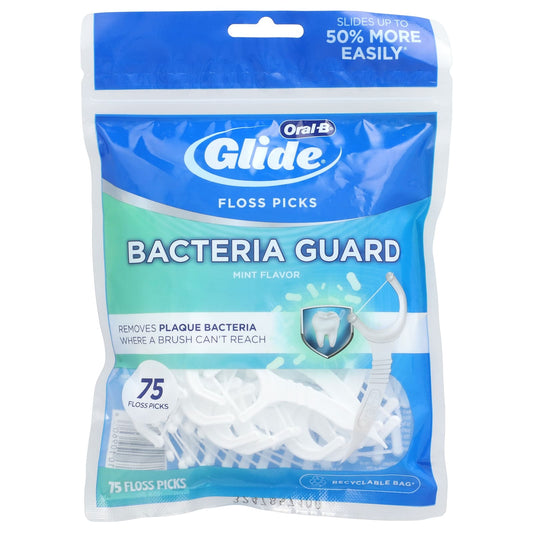 Oral-B-Glide-Floss Picks-Bacteria Guard-Mint-75 Floss Picks