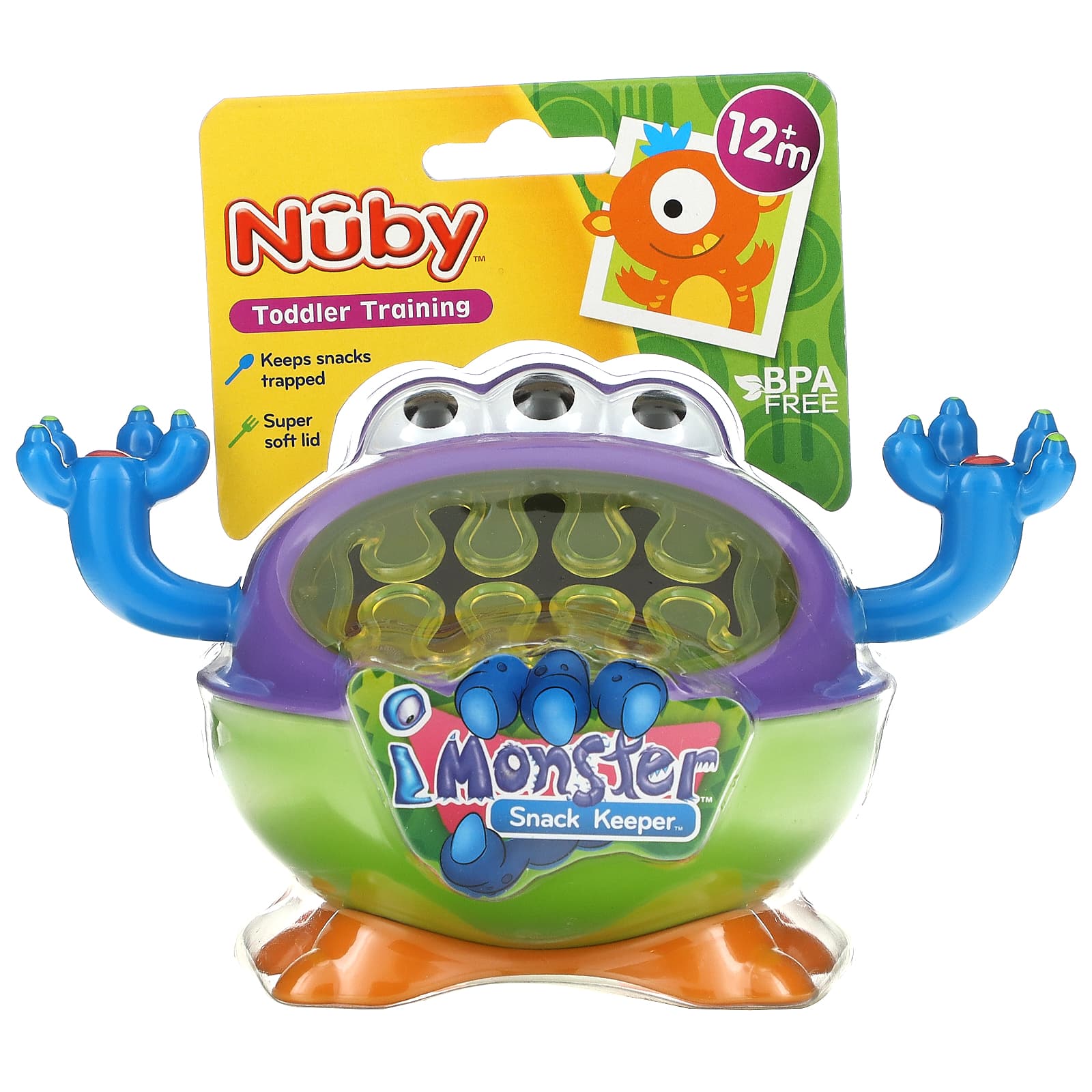 Nuby-Snack Keeper-12+ Months-iMonster-1 Count