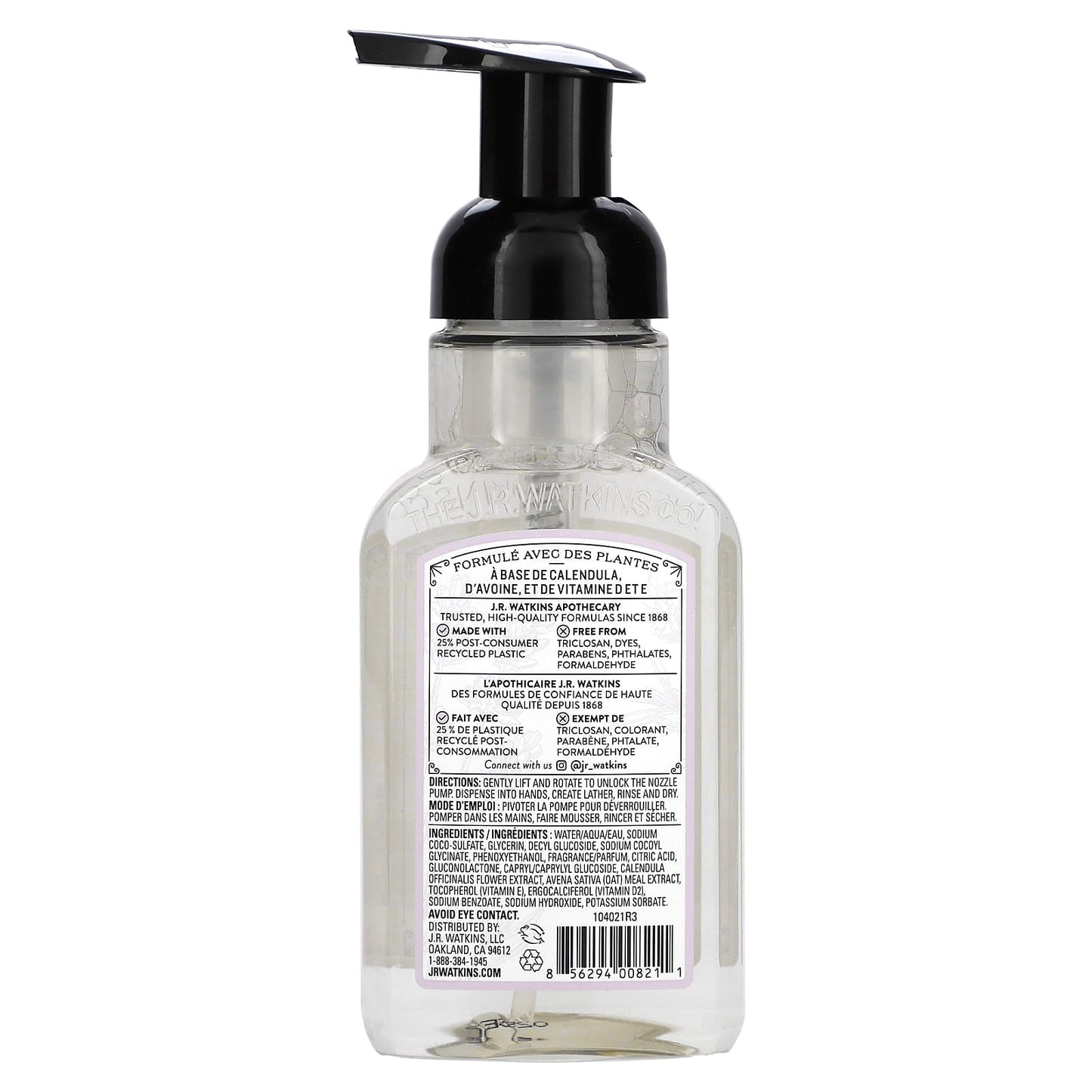 J R Watkins, Foaming Hand Soap, Lavender, 9 fl oz (266 ml)