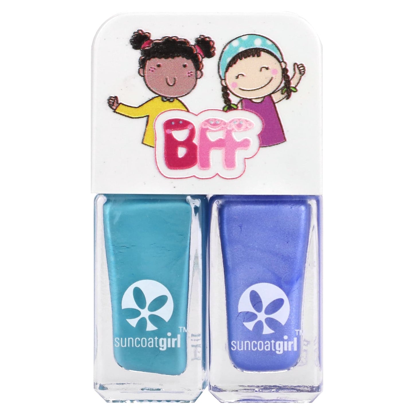 SuncoatGirl-Twinnies Nail Polish Duo Set-Creamy Turquoise & Shimmery Sky Blue-2 Piece Set