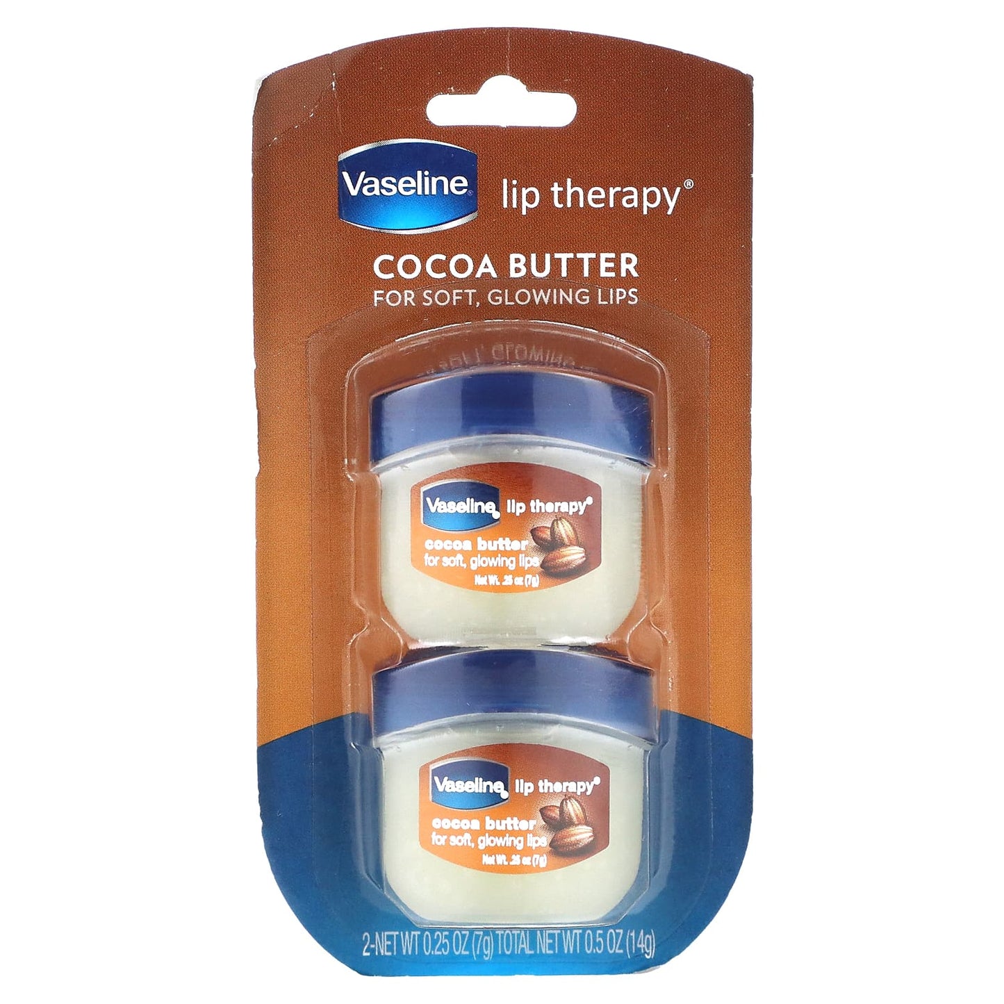 Vaseline, Lip Therapy, Cocoa Butter, 2 Pack, 0.25 oz (7 g) Each