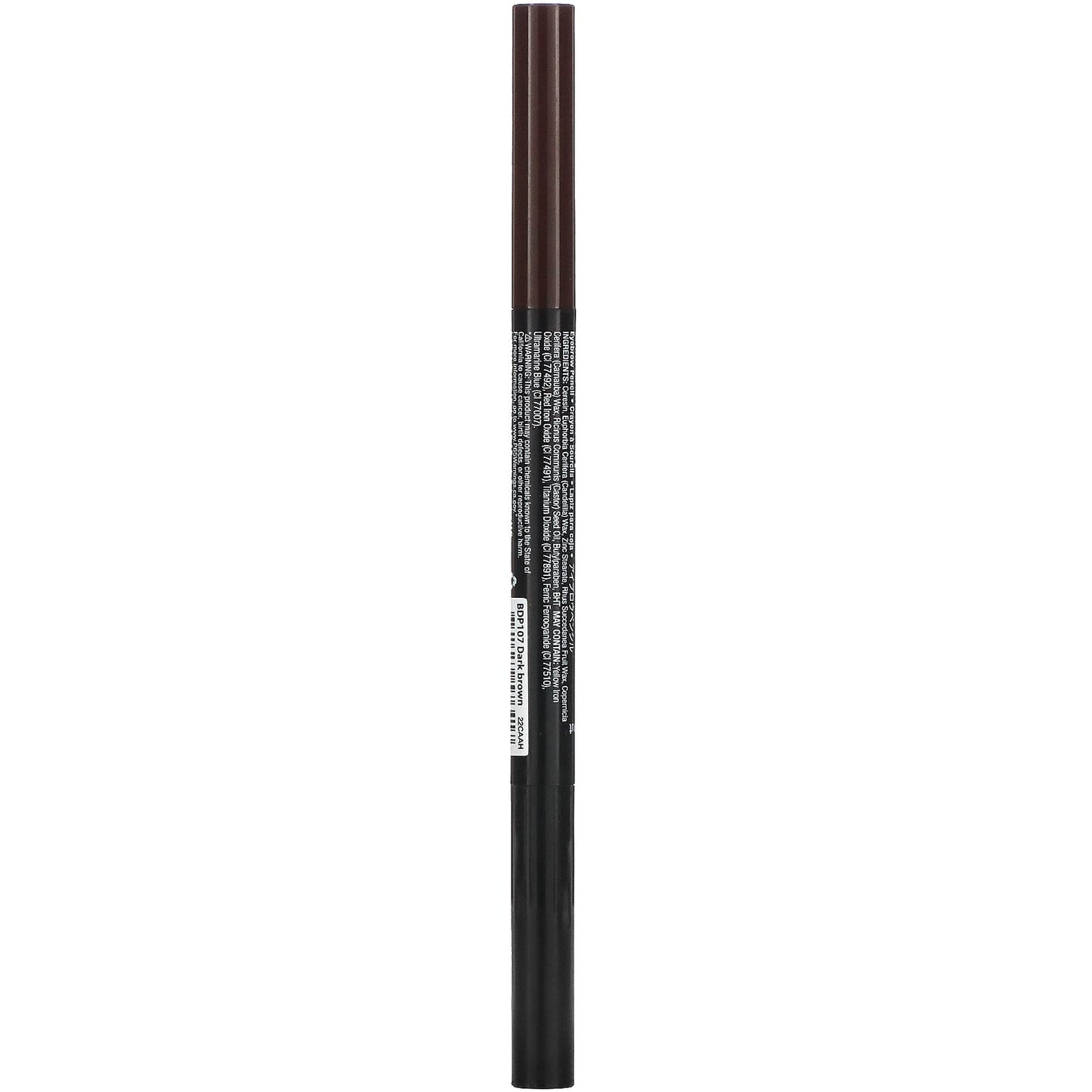 J.Cat Beauty, Perfect Duo Brow Pencil, BDP107 Dark Brown, 0.009 oz (0.25 g)