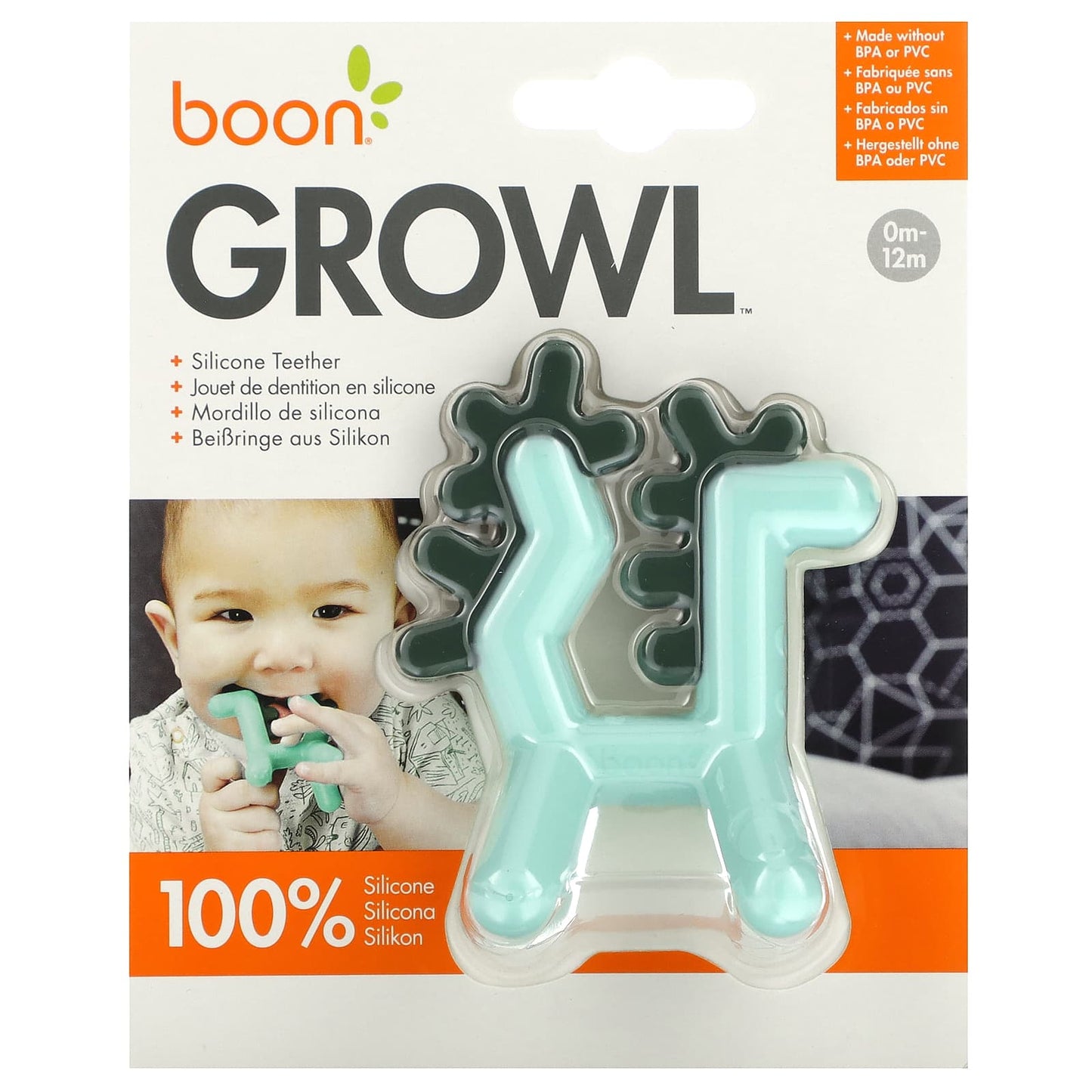 Boon-Growl-Silicone Teether-Dragon-0-12 Months-1 Teether