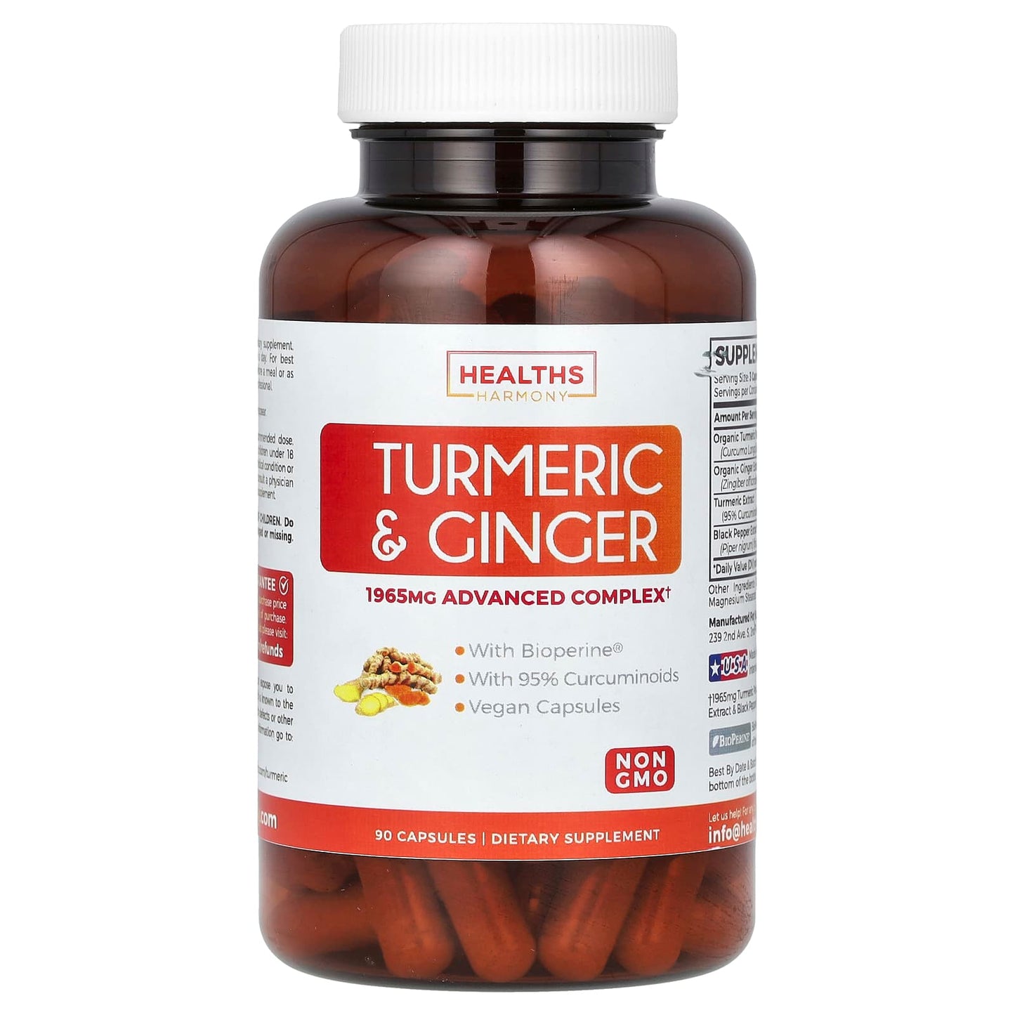 Healths Harmony-Turmeric & Ginger-90 Capsules