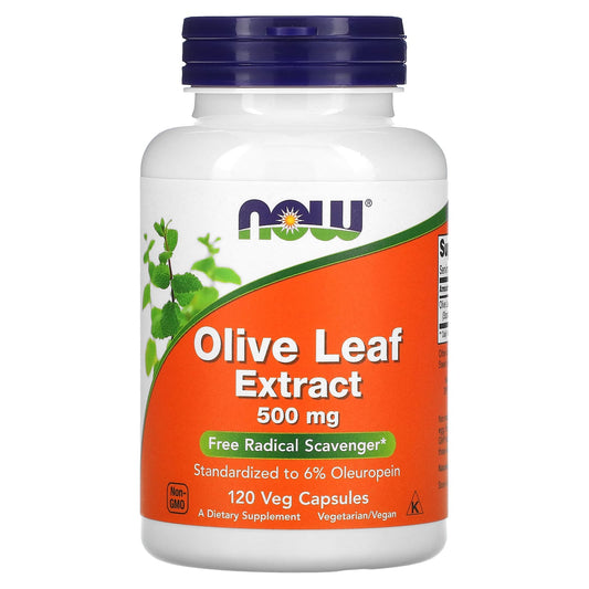 NOW Foods-Olive Leaf Extract-500 mg-120 Veg Capsules