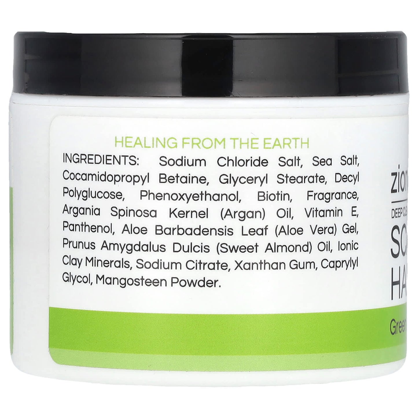 Zion Health, Deep Cleansing Scalp & Hair Scrub with Argan Oil, Green Apple, 4 oz (113 g)