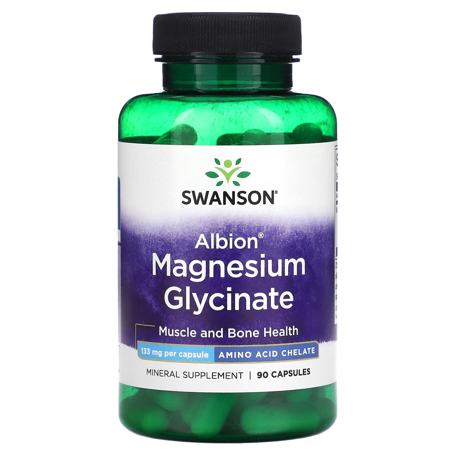 Swanson-Albion-Magnesium Glycinate-133 mg-90 Capsules