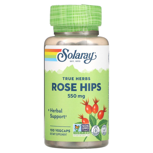 Solaray-Rose Hips-550 mg-100 VegCaps