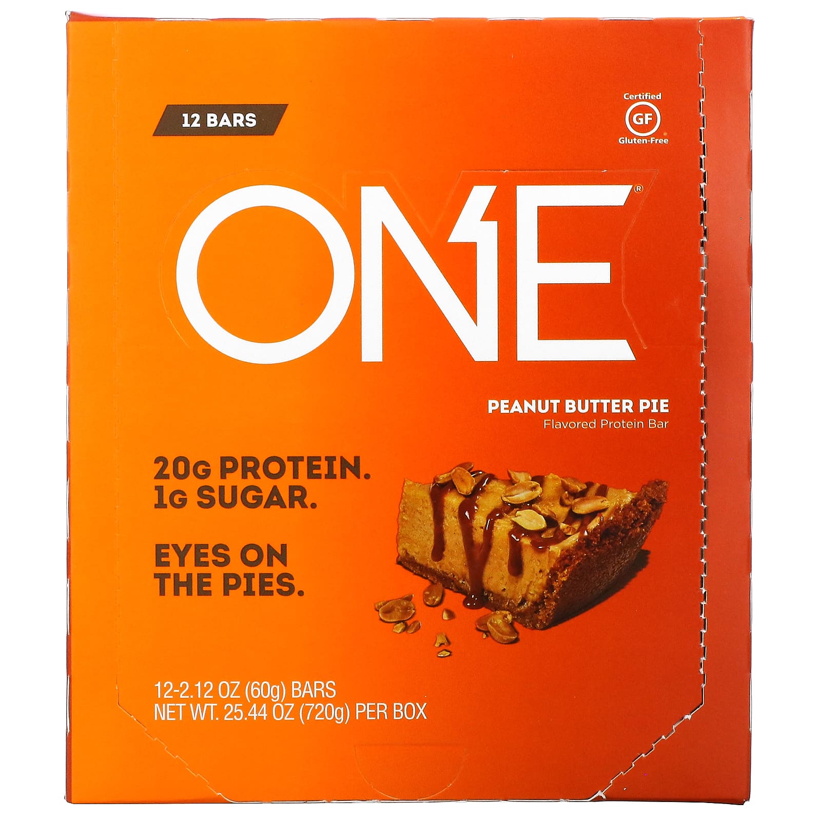 One Brands-ONE Bar-Peanut Butter Pie-12 Bars-2.12 oz (60 g) Each