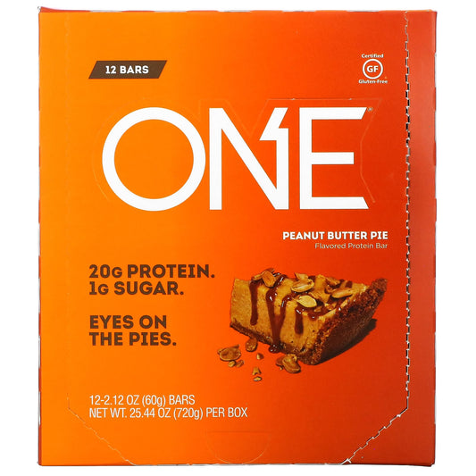 One Brands-ONE Bar-Peanut Butter Pie-12 Bars-2.12 oz (60 g) Each