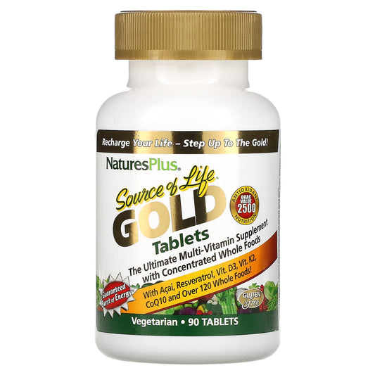 NaturesPlus-Source of Life Gold-The Ultimate Multi-Vitamin Supplement-90 Tablets