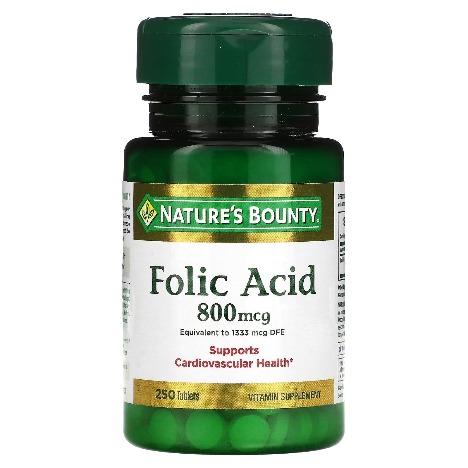 Nature's Bounty-Folic Acid-800 mcg-250 Tablets