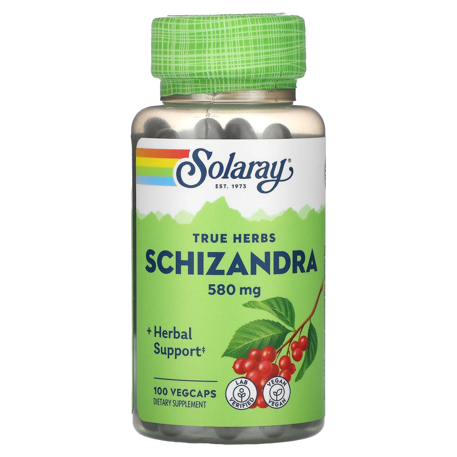 Solaray-Schizandra-580 mg-100 VegCaps