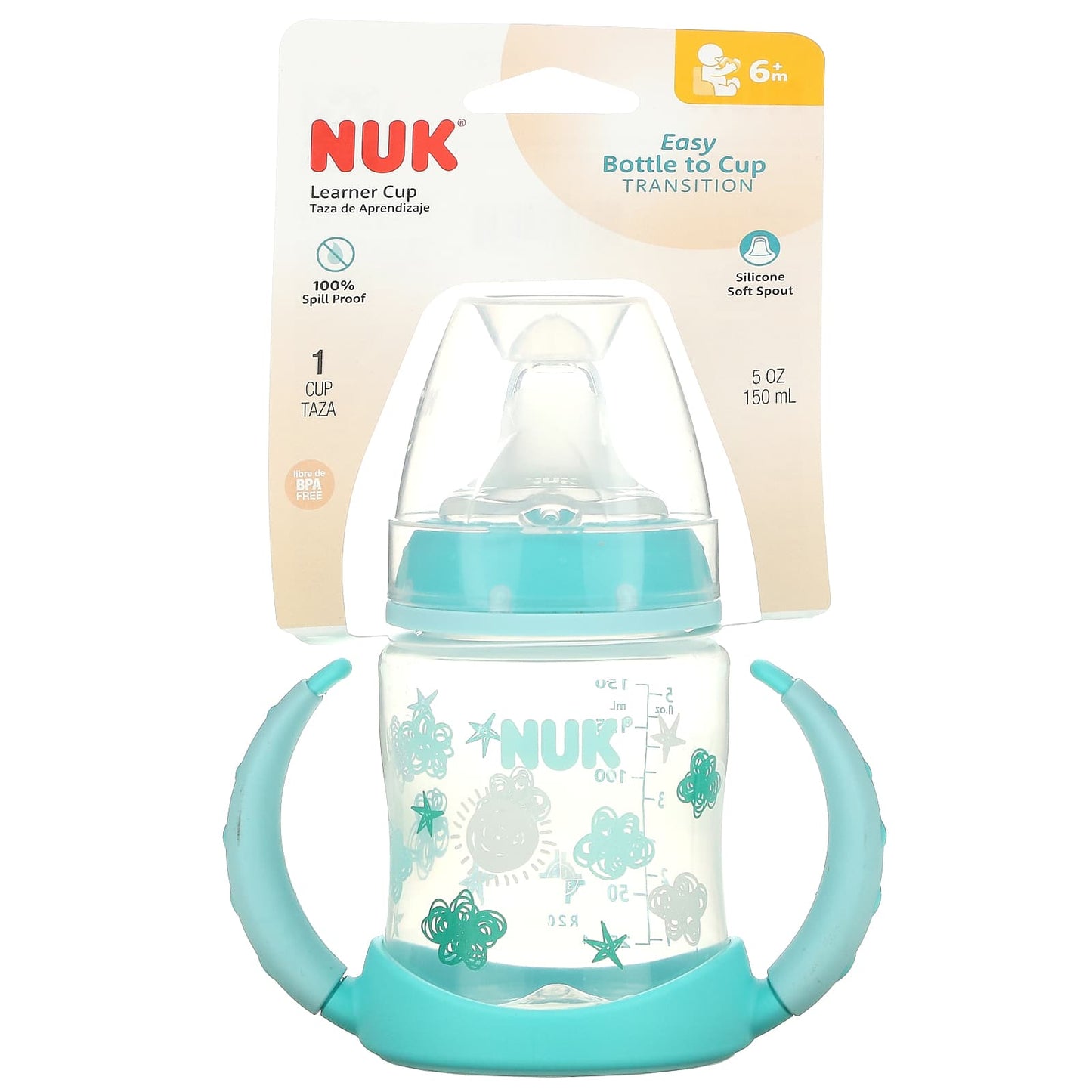 NUK-Learner Cup-6+ Months-Aqua-5 oz (150 ml)