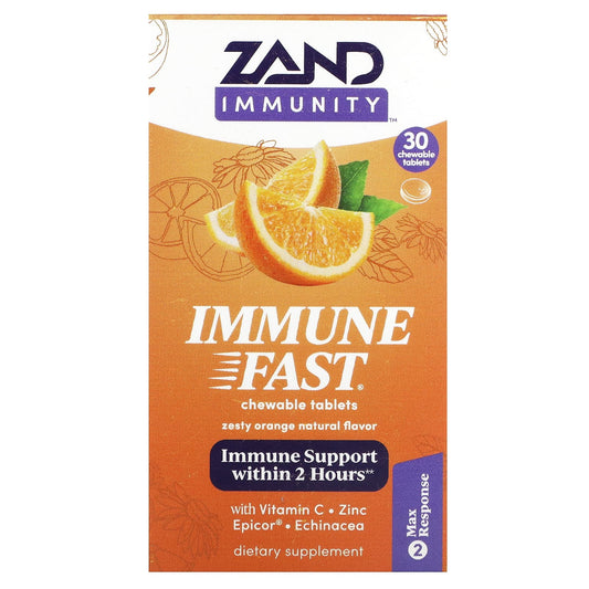 Zand-Immune Fast-Zesty Orange-30 Chewable Tablets