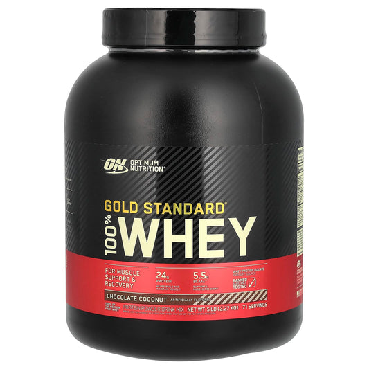 Optimum Nutrition-Gold Standard 100% Whey-Chocolate Coconut-5 lb (2.27 kg)