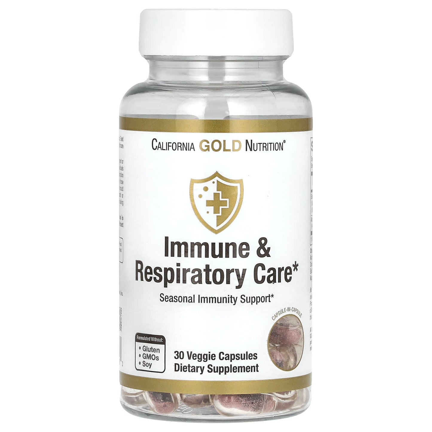 California Gold Nutrition-Immune & Respiratory Care-30 Veggie Capsules