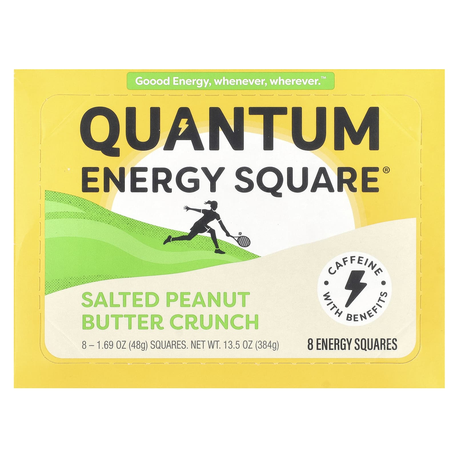 Quantum Energy Square-Salted Peanut Butter Crunch-8 Squares-1.69 oz (48 g) Each