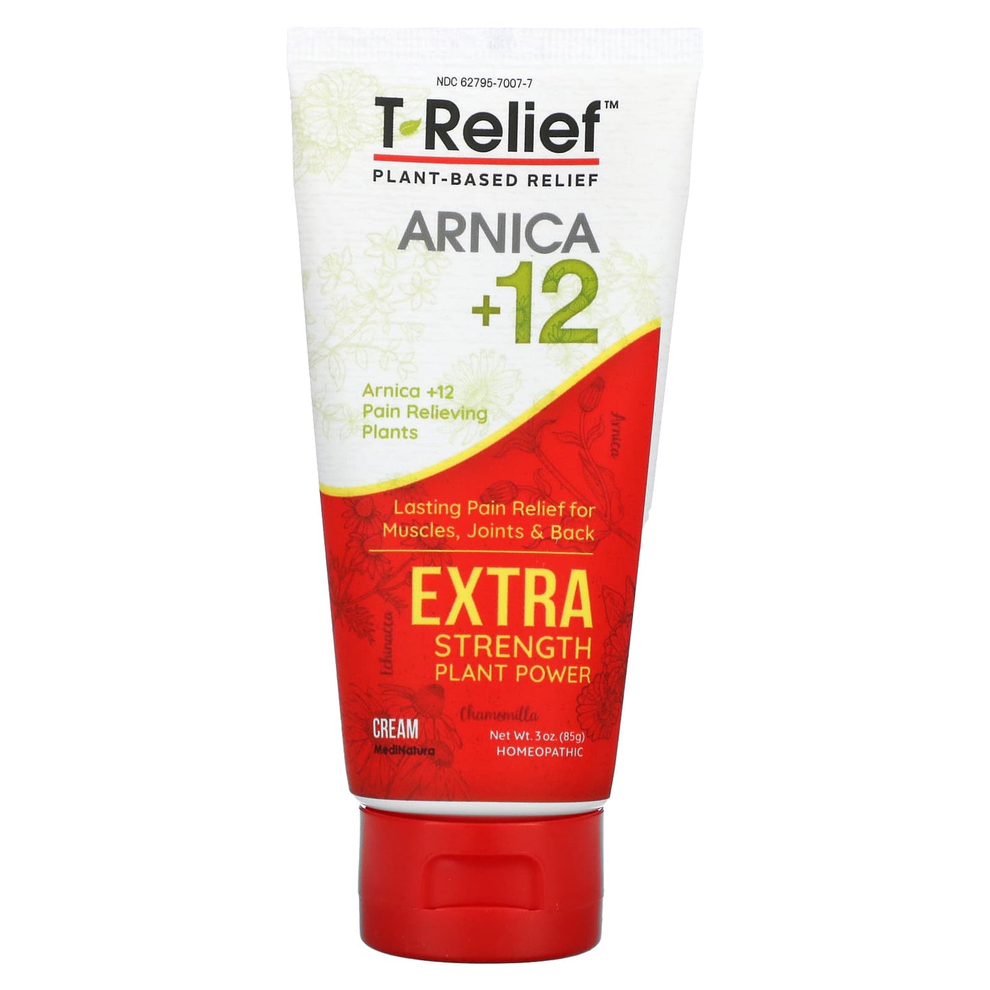 MediNatura, T-Relief, Arnica +12, Extra Strength, Chamomilla, 3 oz (85 g)