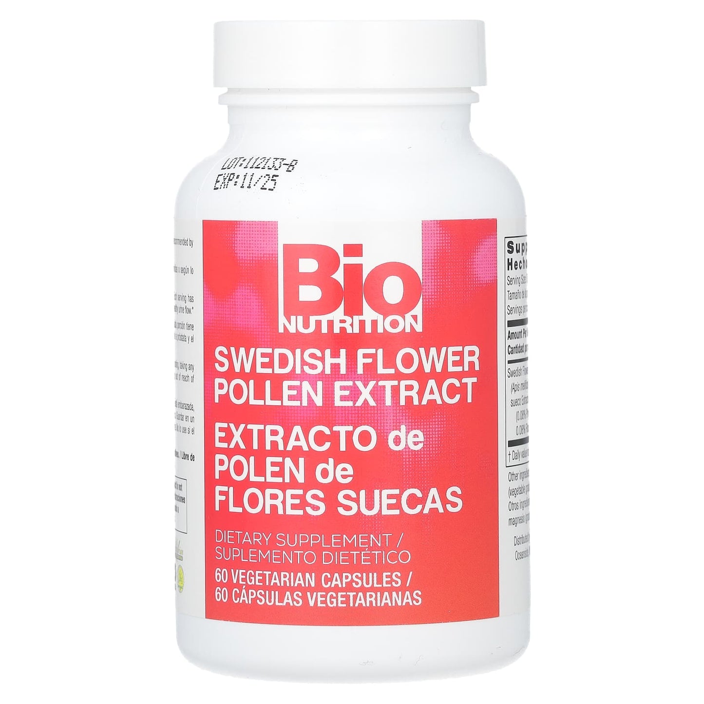 Bio Nutrition, Swedish Flower Pollen Extract, 60 Vegetarian Capsules