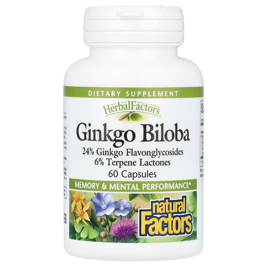 Natural Factors-Ginkgo Biloba-60 Capsules