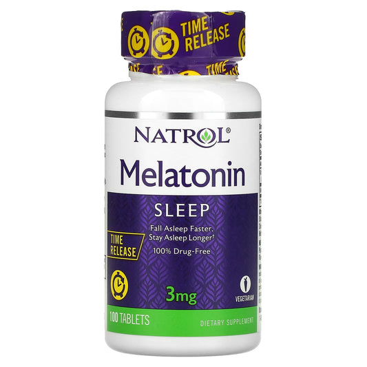 Natrol-Melatonin-Time Release-3 mg-100 Tablets