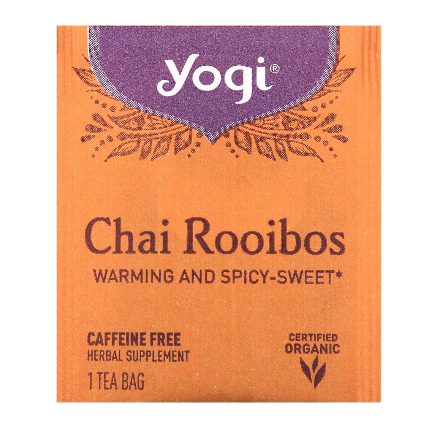 Yogi Tea, Chai Rooibos, Caffeine Free, 16 Tea Bags, 1.27 oz (36 g)