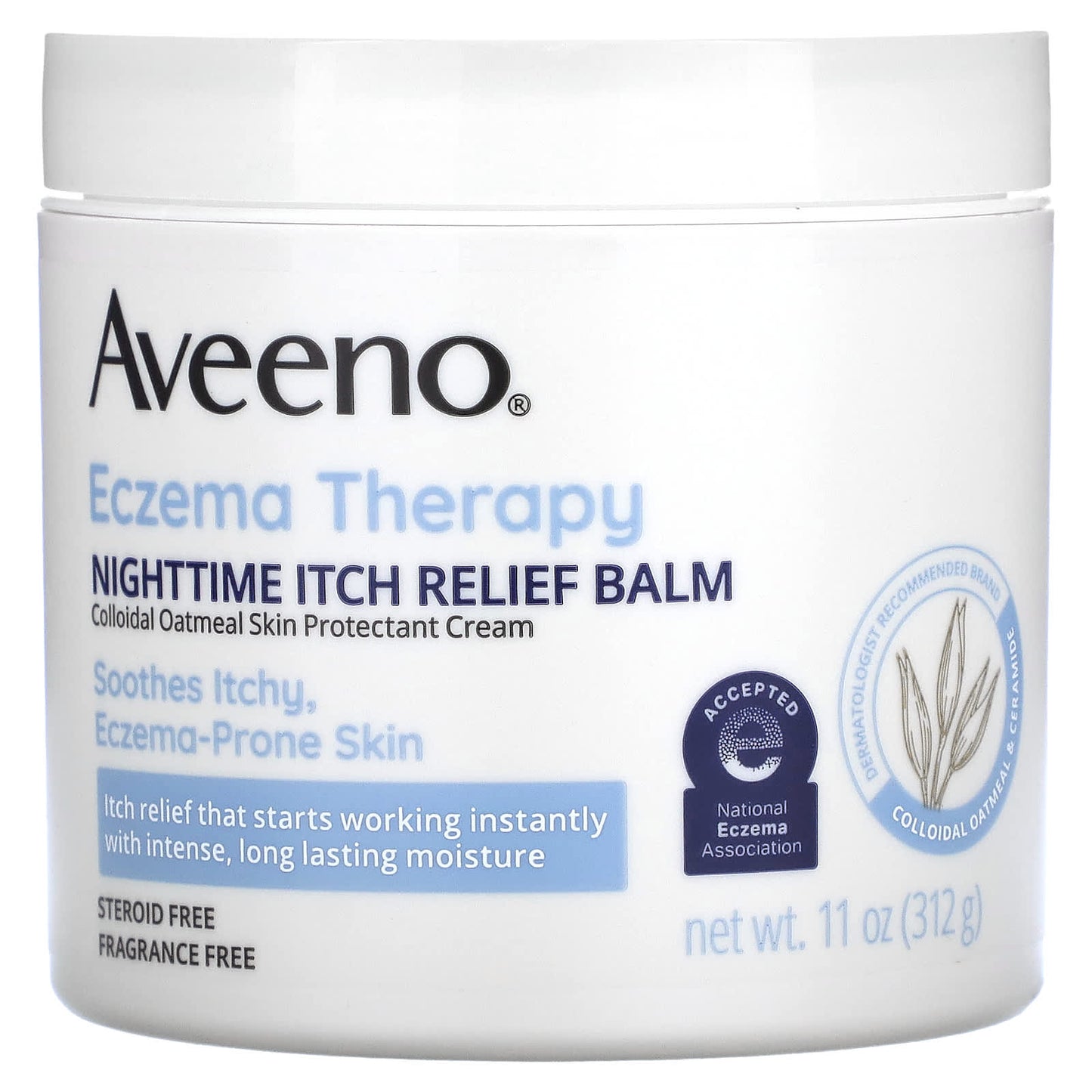 Aveeno-Eczema Therapy Nighttime Itch Relief Balm-Fragrance Free-11 oz (312 g)