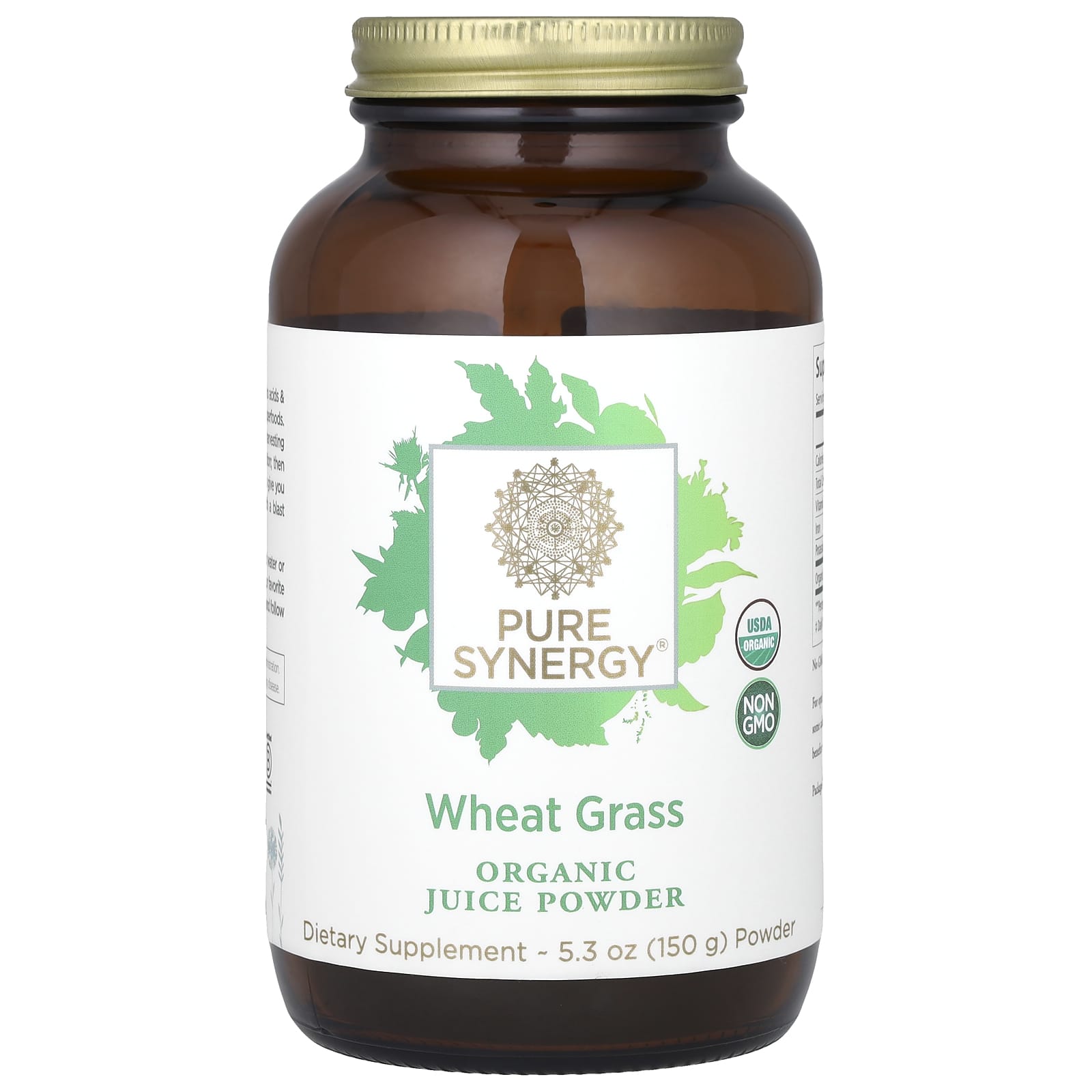 Pure Synergy-Wheat Grass-Organic Juice Powder-5.3 oz (150 g)