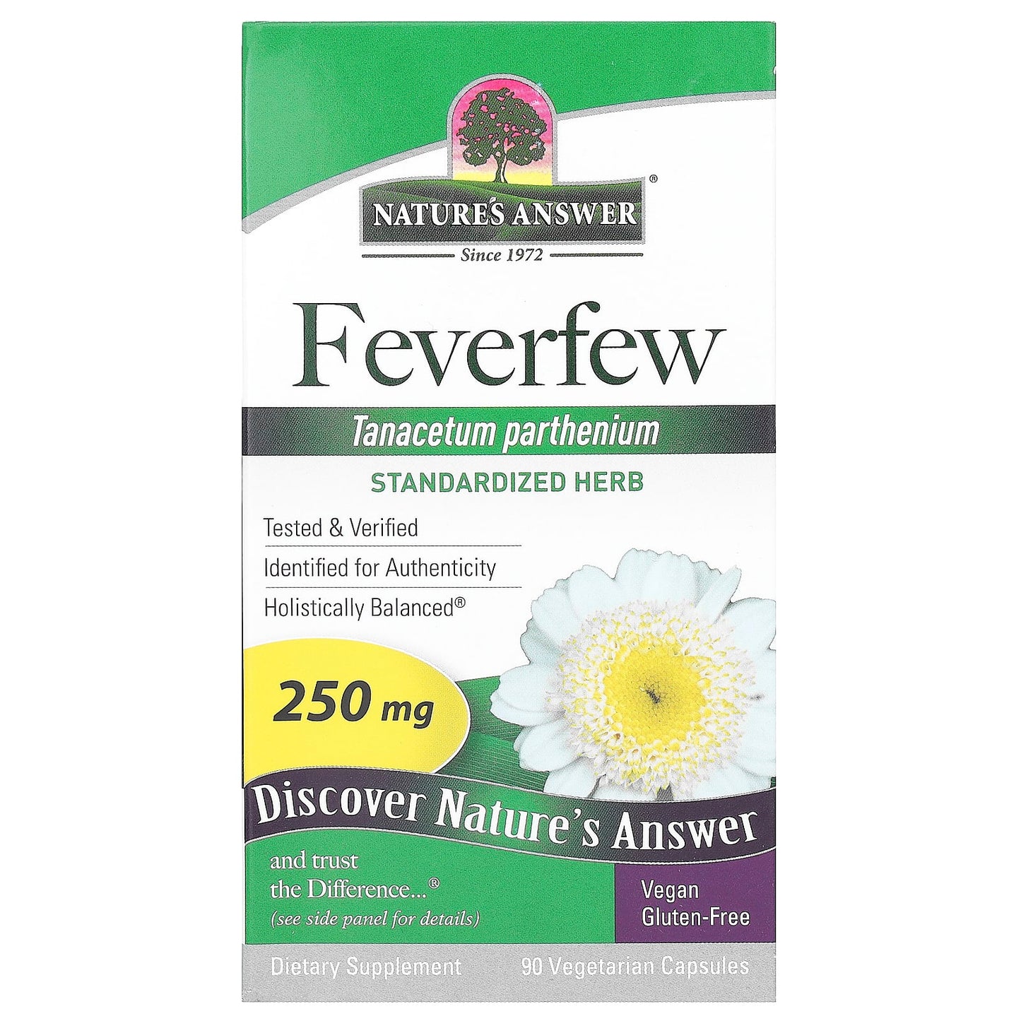 Nature's Answer-Feverfew-250 mg-90 Vegetarian Capsules