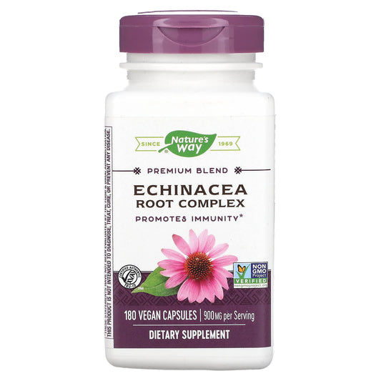 Nature's Way-Premium Blend Echinacea Root Complex-900 mg-180 Vegan Capsules (450 mg per Capsule)