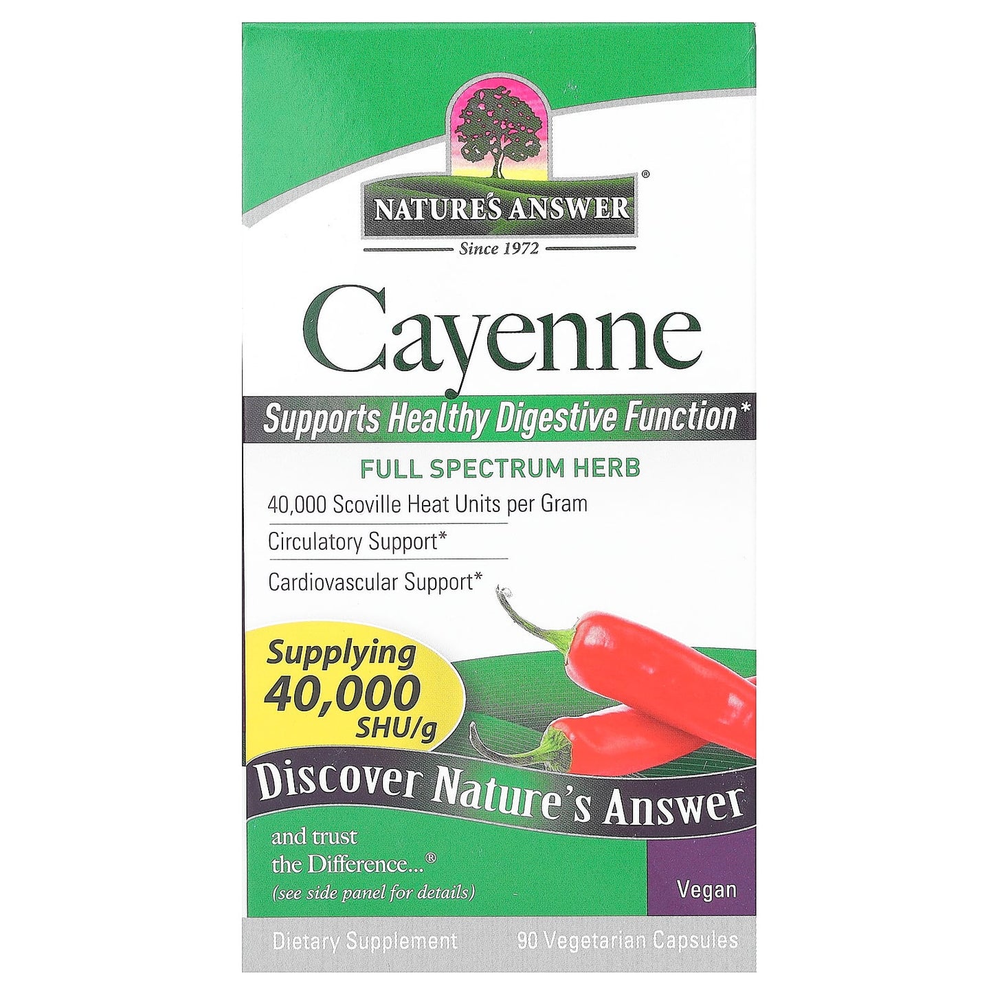 Nature's Answer-Cayenne-90 Vegetarian Capsules