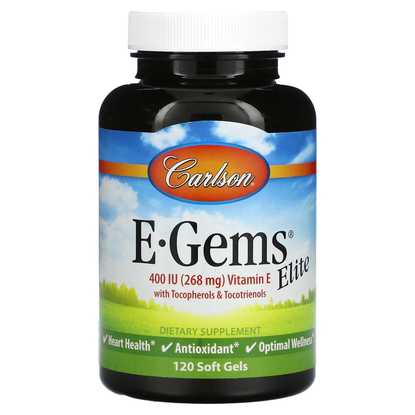 Carlson-E-Gems Elite-Vitamin E-268 mg (400 IU)-120 Soft Gels