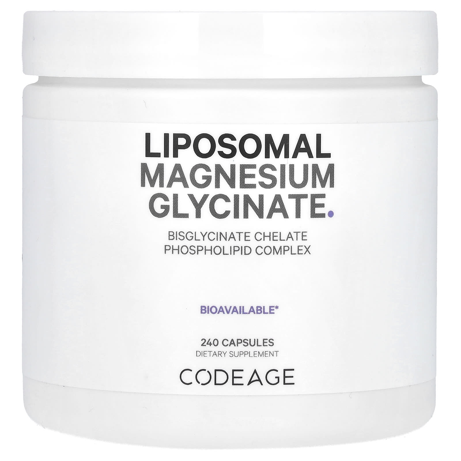 Codeage-Liposomal Magnesium Glycinate-240 Capsules