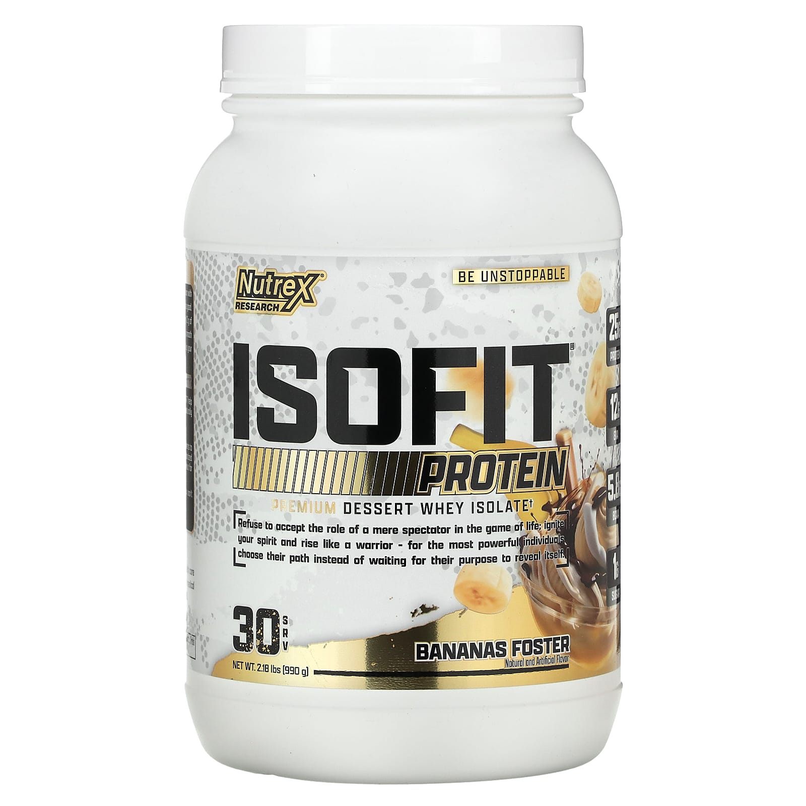 Nutrex Research-IsoFit Protein-Bananas Foster-2.18 lbs (990 g)