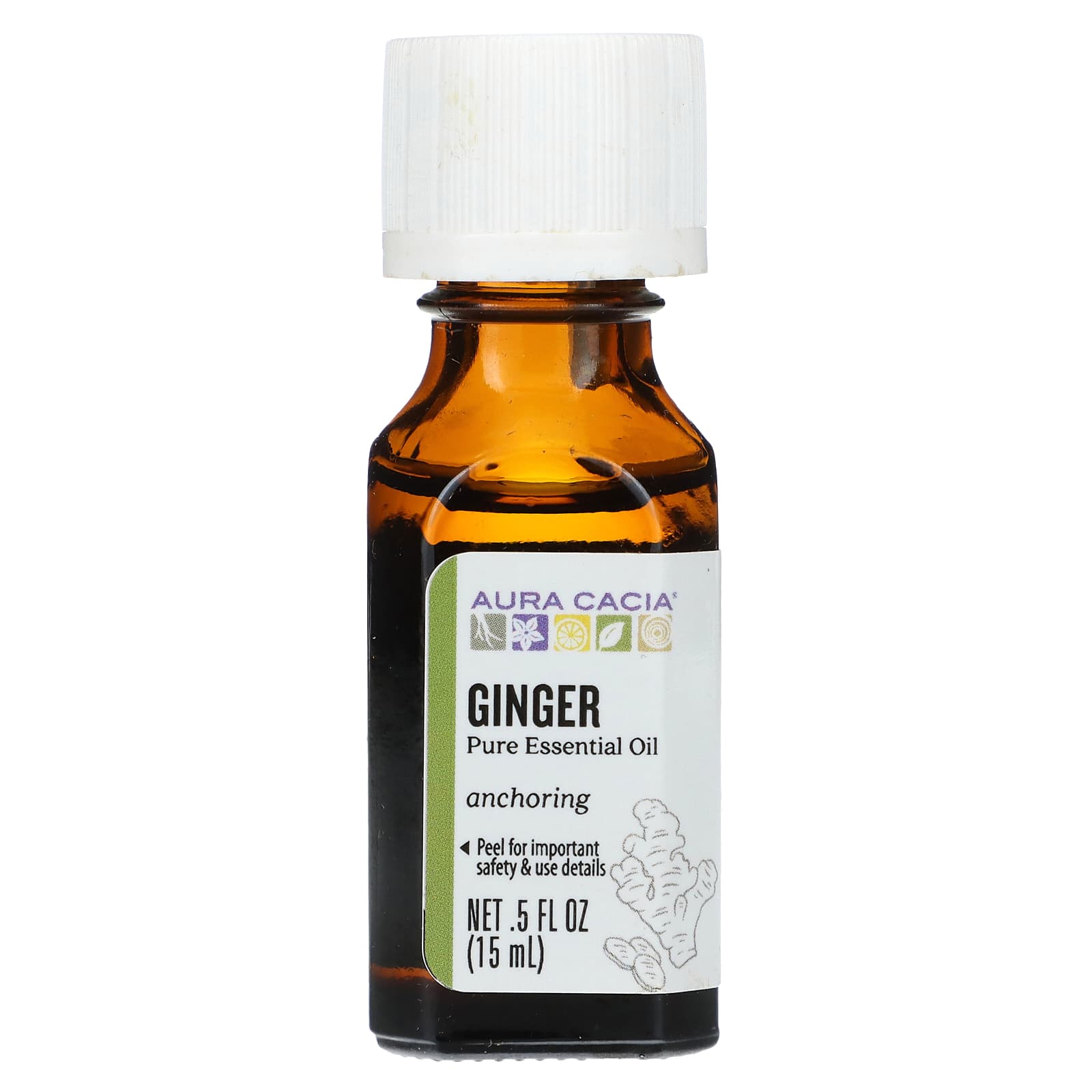 Aura Cacia-Pure Essential Oil-Ginger-0.5 fl oz (15 ml)